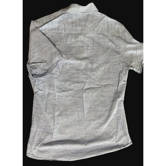 Izod Saltwater Relaxed Classics Mens Blue Striped Button Up Shirt SZ S Cotton - Picture 4 of 7